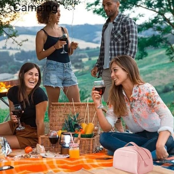 Large Capacity Travel Cosmetic Makeup Bag (Pink) - Picture 11 of 14